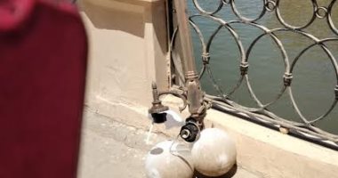 ضبط مواطن يقوم بإتلاف الأعمدة الديكورية الجديدة بكورنيش مدينة شبين الكوم