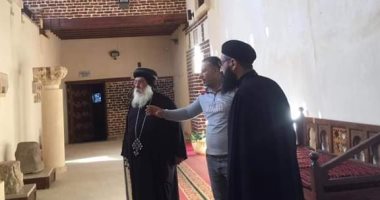 رئيس دير السيدة العذراء بشمال ألمانيا يزور مطرانية سمالوط للأقباط الأرثوذكس