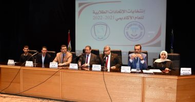 كريم عبد البارى رئيسا وأحمد محمود نائبا لاتحاد طلاب جامعة قناة السويس.. صور