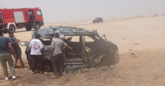 إصابة 6 أشخاص فى انقلاب سيارة بالطريق الصحراوى فى أسوان.. بالأسماء