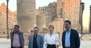 تفاصيل زيارة زوجة رئيس كولومبيا لمعابد وآثار الأقصر .. صور