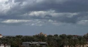 سقوط أمطار خفيفة متقطعة على مناطق سواحل شمال سيناء