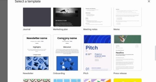 تطبيق Google Docs يتيح استخدام 40 قالب مستند إضافى