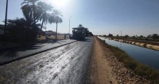 رصف طريق بلانة نصر النوبة بطول 20 كيلو متر